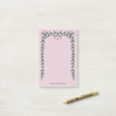 Post-it® Bloc-notes avec un joli cadre floral (Sur un bureau)
