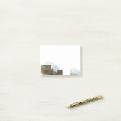 Post-it® Bloc-notes bleu antique d'hortensia de Rome (Sur un bureau)