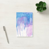 Post-it® Bloc - notes bleu et pourpre de l'aquarelle | (Bureau)