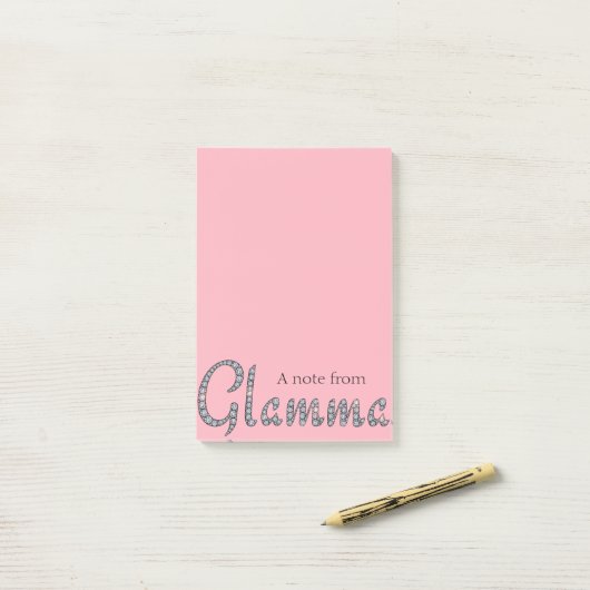 Post-it® Bloc-notes bling de post-it de Glamma (Sur un bureau)