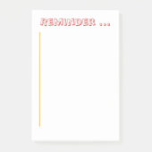 Post-it® Bloc-notes - Bloc-notes de rappel (Devant)