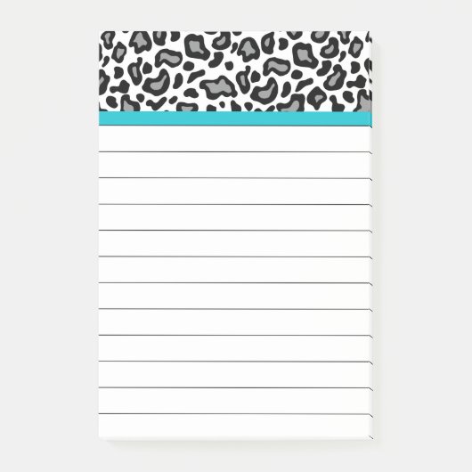 Post-it® Bloc-notes cadeau pour professeur au bureau Léopar (Devant)