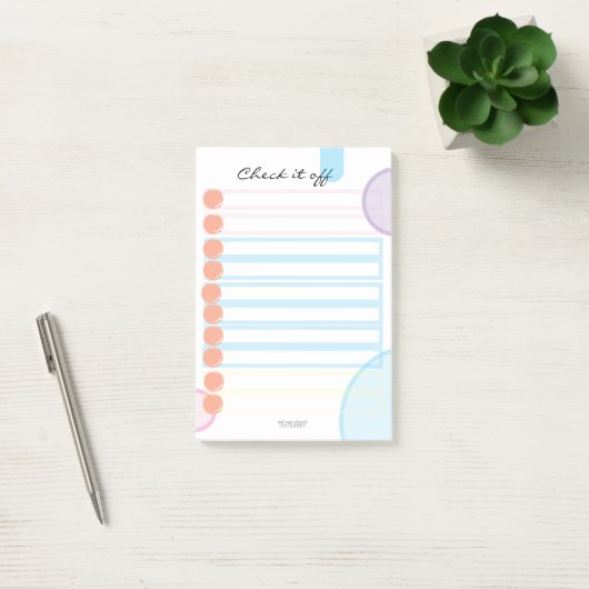 Post-it® Bloc-notes Check it off (Bureau)