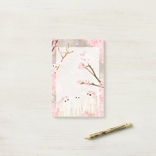 Post-it® Bloc-notes Cherry Blossom Ghosts (Sur un bureau)