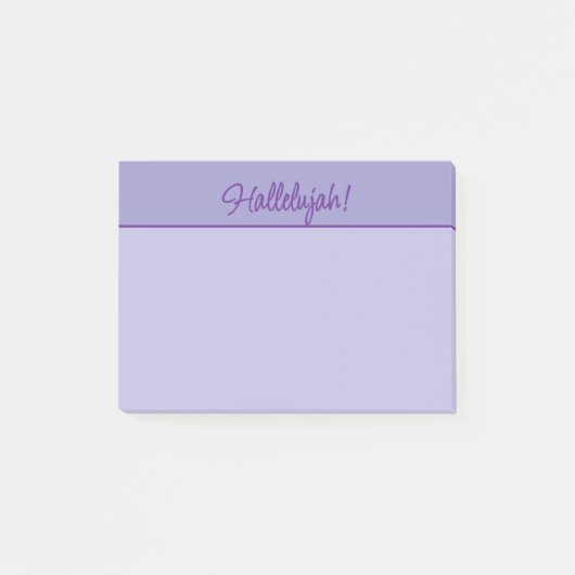 Post-it® Bloc-notes Christian Hallelujah en violet (Devant)