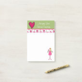 Post-it® Bloc-notes coloré d'ange et de coeurs (Sur un bureau)