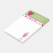 Post-it® Bloc-notes coloré d'ange et de coeurs (Incliné)