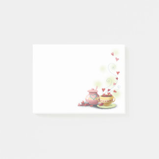 Post-it® Bloc - notes coloré mignon de conception de coeur