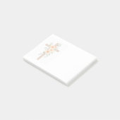 Post-it® Bloc-notes Croix de foi chrétienne avec fleurs ora (Incliné)