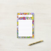 Post-it® Bloc-notes Daisy Fleur sauvage Bouquet CUSTOM Aqua (Sur un bureau)