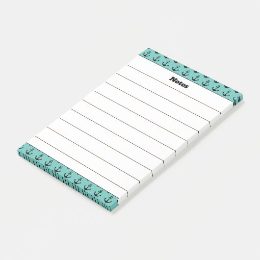 Post-it® Bloc-notes de conception d'Ancres de nom personnal (Incliné)