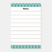 Post-it® Bloc-notes de conception d'Ancres de nom personnal (Devant)