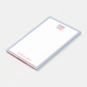 Post-it® Bloc-notes de famille Rouge, Blanc et Bleu (Incliné)