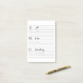 Post-it® Bloc - notes de fiche de travail d'alphabet de (Sur un bureau)