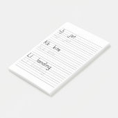 Post-it® Bloc - notes de fiche de travail d'alphabet de (Incliné)