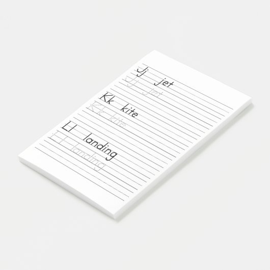 Post-it® Bloc - notes de fiche de travail d'alphabet de (Incliné)