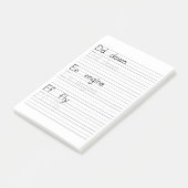 Post-it® Bloc - notes de fiche de travail d'alphabet de (Incliné)