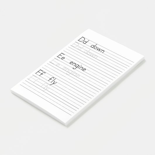 Post-it® Bloc - notes de fiche de travail d'alphabet de (Incliné)