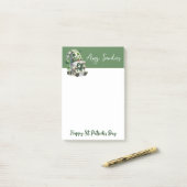Post-it® Bloc-notes de gnome de la Saint-Patrick (Sur un bureau)