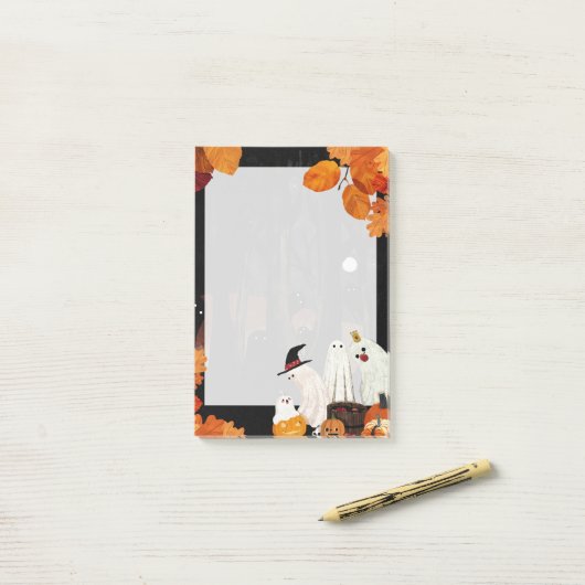 Post-it® Bloc-notes de la fête d'Halloween (Sur un bureau)