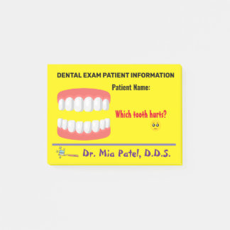 Post-it® Bloc-notes de l'examen de dentiste pour enfants
