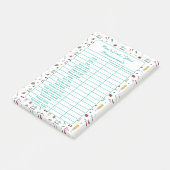 Post-it® Bloc-notes de mesures corporelles entièrement pers (Incliné)