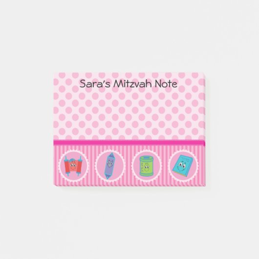 Post-it® Bloc-notes de Mitzvah - filles (Devant)