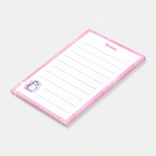 Post-it® Bloc-notes de pingouin mignon (Incliné)