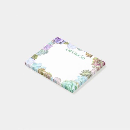 Post-it® Bloc-notes de post-it de Succulents (Incliné)