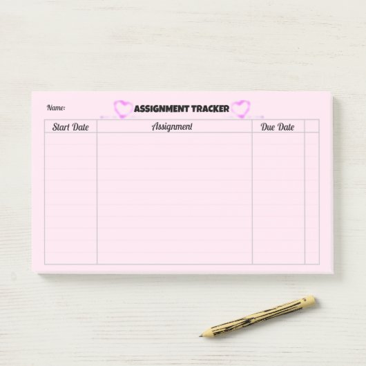 Post-it® Bloc-notes de suivi des affectations (Sur un bureau)