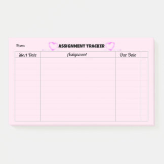 Post-it® Bloc-notes de suivi des affectations
