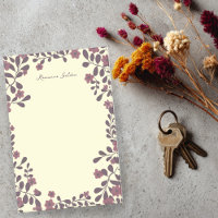 Bloc-notes de trames florales de belle automne