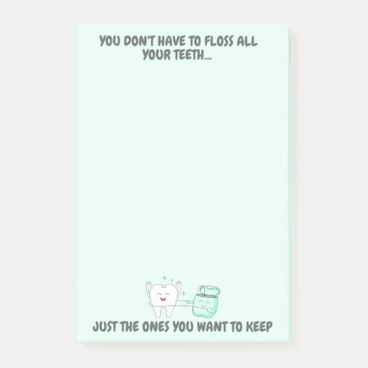 Post-it® Bloc-notes dentaire 4 pouces x 6 pouces (Devant)