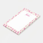 Post-it® Bloc-notes Empreinte de léopard rose chic personna (Incliné)