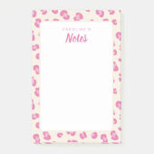 Post-it® Bloc-notes Empreinte de léopard rose chic personna (Devant)