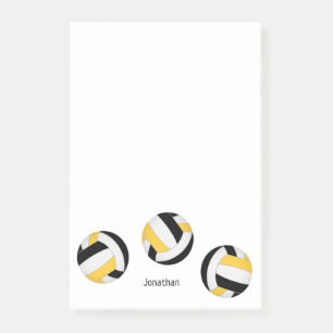 Post-it® bloc-notes en or noir avec son nom