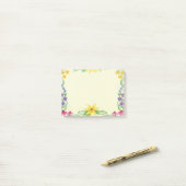 Post-it® Bloc-notes encadré floral (Sur un bureau)