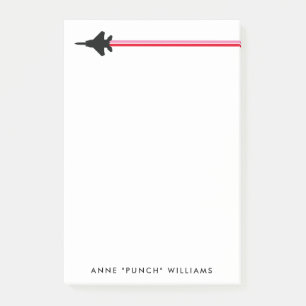 Post-it® Bloc-notes F-15 Fighter Jet de nom personnalisé ra