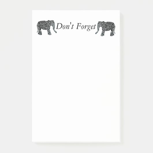 Post-it® Bloc-notes fait sur commande de post-it d'éléphant (Devant)