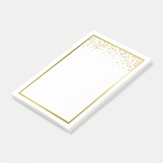 Post-it® Bloc-notes Faux Gold Foil Confetti (Incliné)