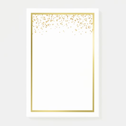 Post-it® Bloc-notes Faux Gold Foil Confetti (Devant)