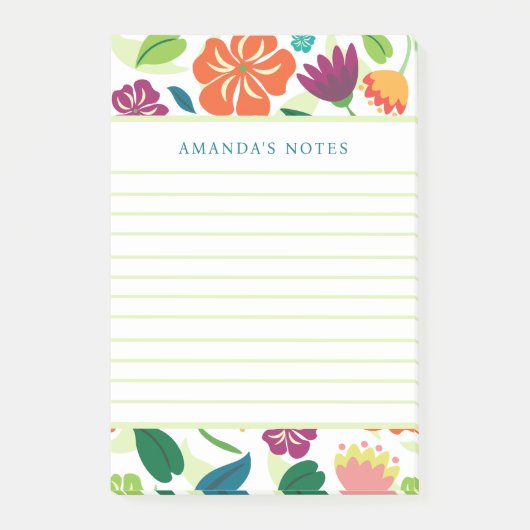 Post-it® Bloc-notes floral (Devant)