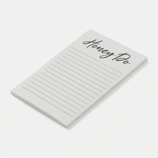 Post-it® Bloc-notes gris Honey Do List (Incliné)