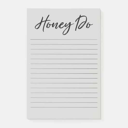 Post-it® Bloc-notes gris Honey Do List (Devant)