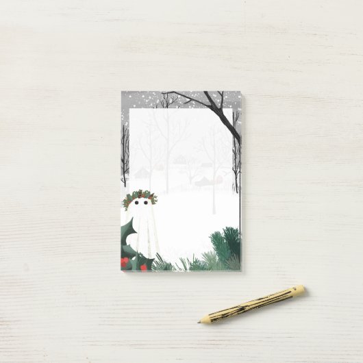 Post-it® Bloc-notes Holly King (Sur un bureau)