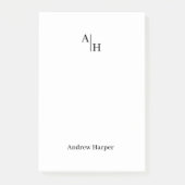 Post-it® Bloc-notes initial simple et moderne (Devant)