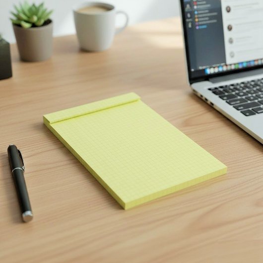 Post-it® Bloc-notes jaune petit papier quadrillé (grilles,