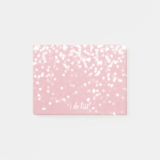 Post-it® Bloc - notes - j'énumère le rose de scintillement (Devant)