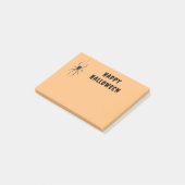 Post-it® Bloc-notes Joyeux Halloween Araignée Noire Effraya (Incliné)
