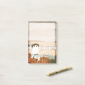 Post-it® Bloc-notes King citrouille (Sur un bureau)